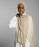 Bisque Beige Crinkle Chiffon Hijab Scarf