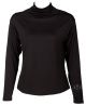 Black High Neck Long Sleeve Body Shirt | Tee Shirt