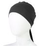Black Tieback. Bonnet Hijab Cap