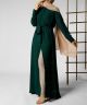 Emerald Buttoned Abaya Dress