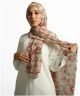 Garden Floral Chiffon Hijab Scarf on model