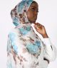 Garden of Blues Printed Crinkle Chiffon Hijab Scarf