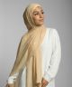 Light Gold Swirl Textured Chiffon Hijab Scarf