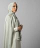 Mint Grey Modal Luxe Hijab Scarf on model