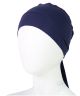 Navy Blue Tieback Bonnet Hijab Cap