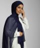 Navy Light Modal Hijab Scarf