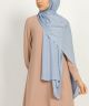 Soft Blue Textured Modal Crinkle Hijab Scarf