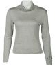 Textured Grey High Neck Long Sleeve Body Shirt | Tee Shirt