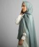 Washed Teal Light Modal Hijab Scarf on model