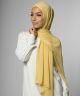 Yellow Crinkle Chiffon Hijab Scarf